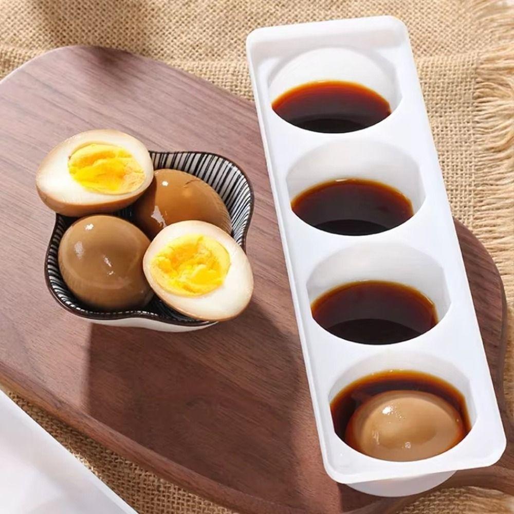 4 Grids Boiled Egg Making Box Sealed Braised Egg Box Creative Pickling Egg Box Halogen Eggs