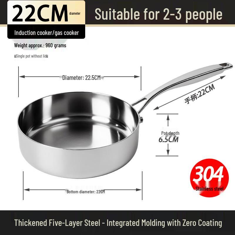 Zhu Chuang Jing Pin 22cm Non-Stick Deep Frying Pan