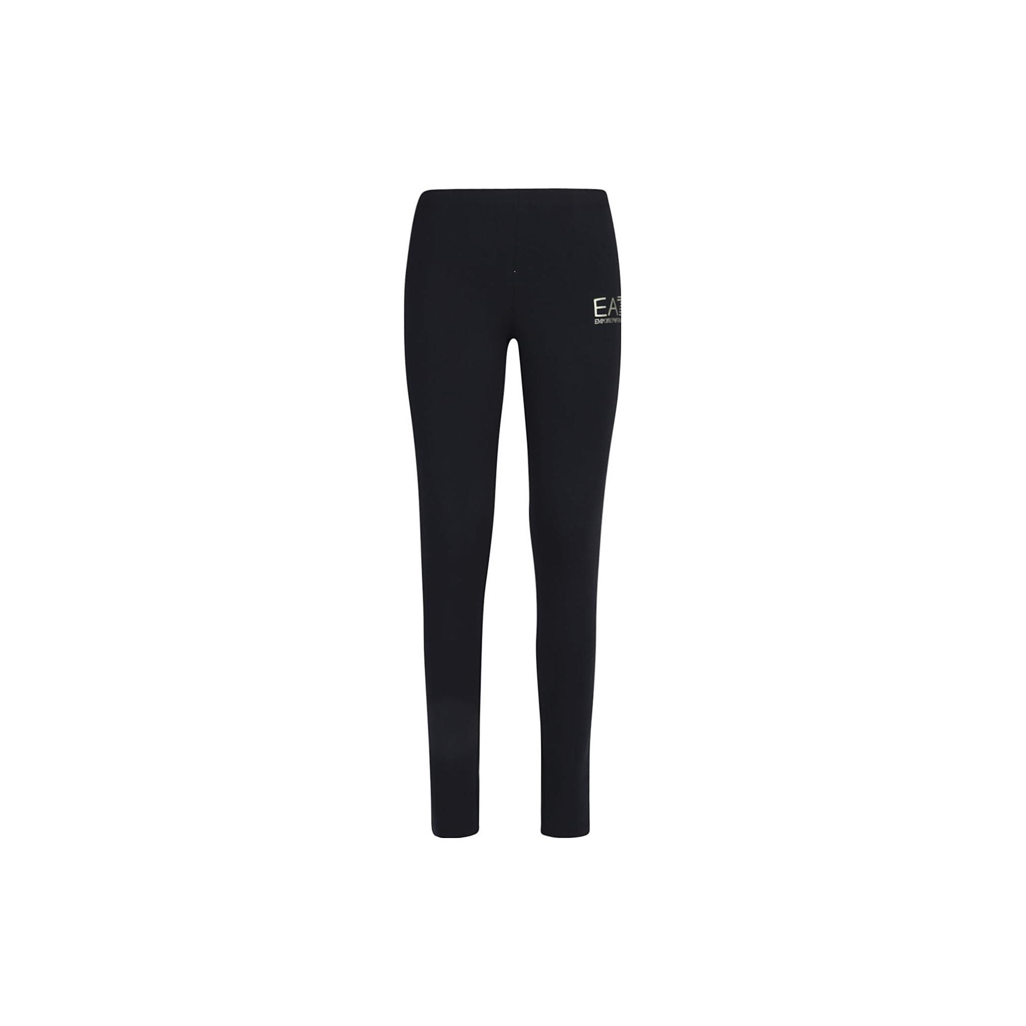 Emporio Armani Ss23 Casual Solid Color Slim Fit Letter Print Leggings Women leggings Black 8NTP61TJ01Z1554 S