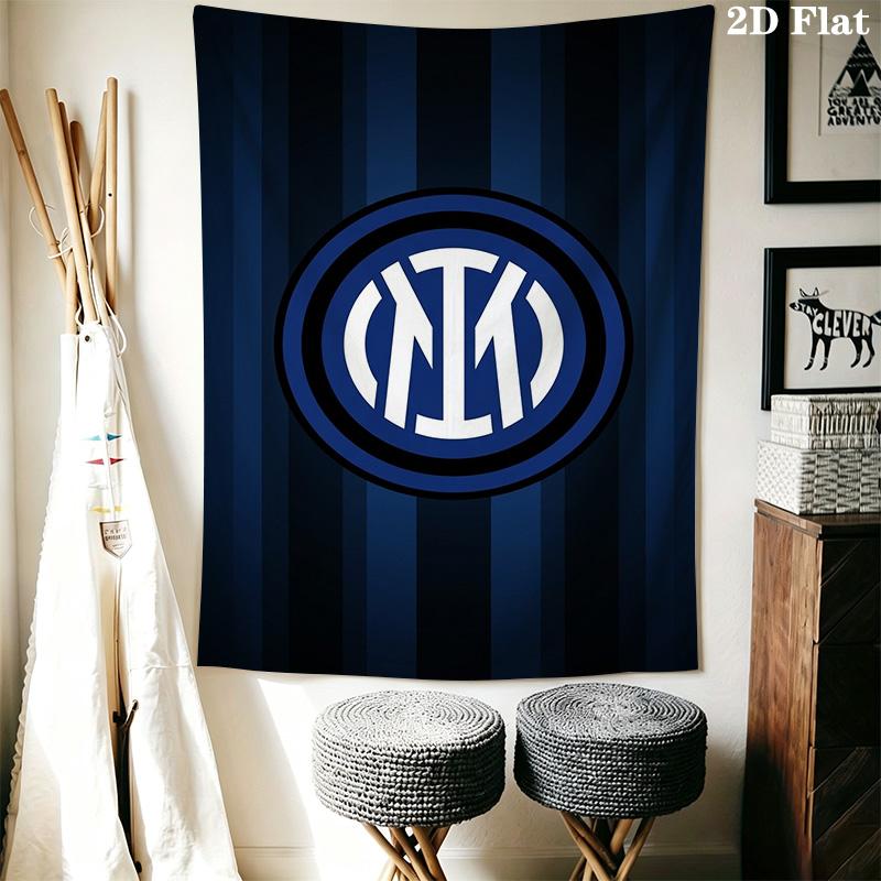 Inter Milan Logo Wallpaper Bedding 1 Duvet Cover 2 Pillowcase Without Core Soft And Comfortable Duvet Cover And Pillowcase