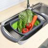 Over The Sink Colander Collapsible Chopping Board Storage Bucket Kitchen Washing Basket Vegetable Fruit Colanders Strainers New Kitchen Essentials