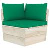 Day and Night - Day and Night Cushions for Pallets 3 Units Green Oxford Fabric