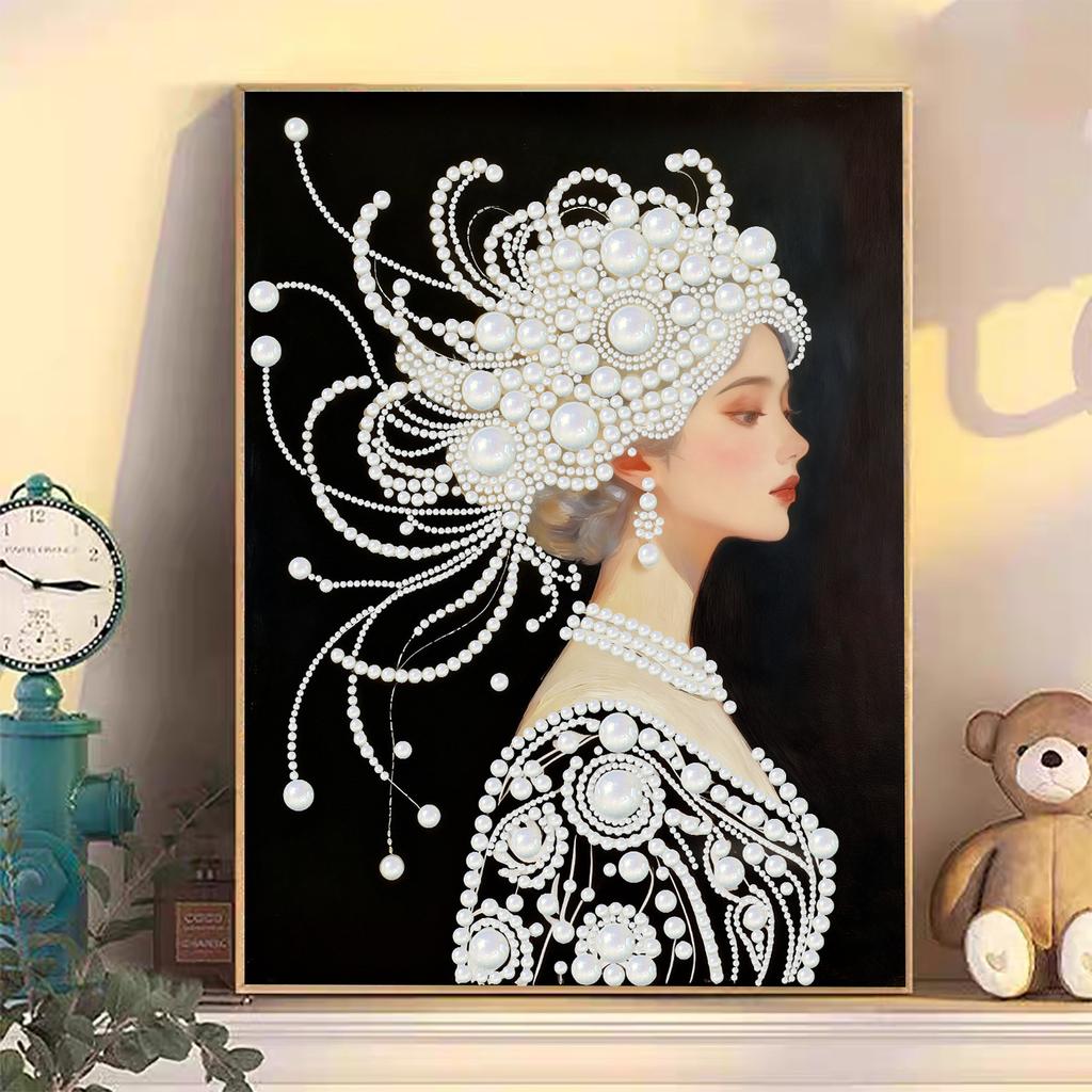 Diamond Painting Pearl Painting Diy Handmade 5D Flower Art Painting Material Package, Creative High-End Decorative Painting