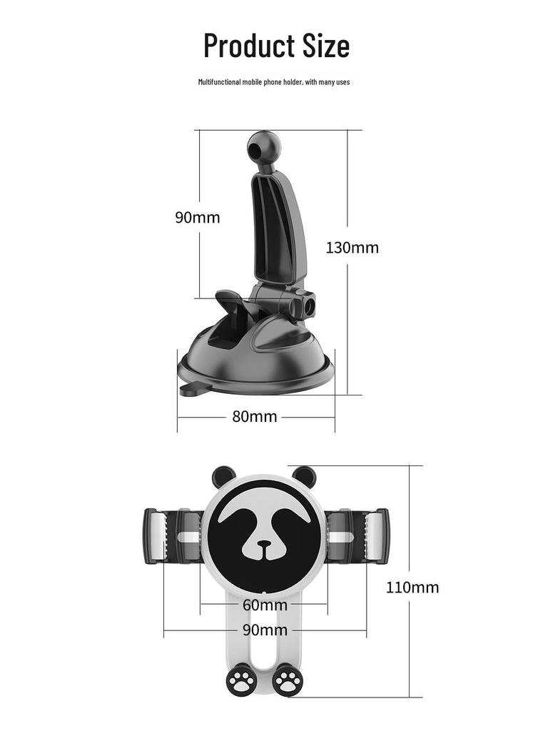 Universal Car Phone Holder with Suction Cup for Windshield and Console