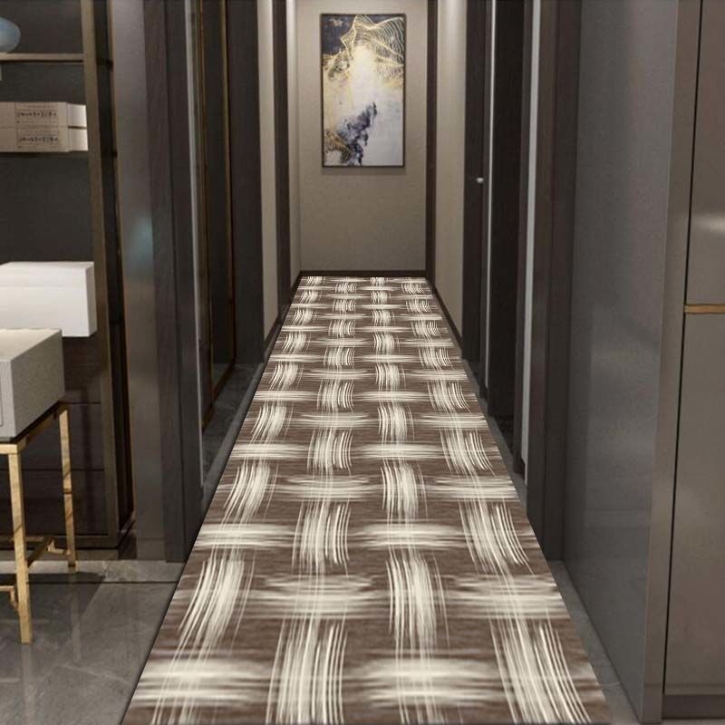 Modern Geometric Hotel Hallway Carpet Home Corridor Long Rug Soft Stair Carpet Entrance Floor Mat Non-Slip Base Runner Rug