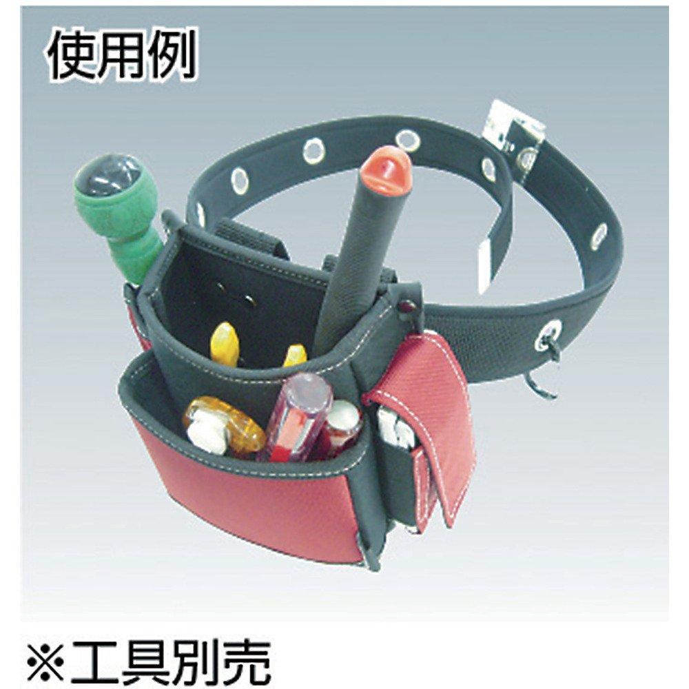 TRUSCO Waist Pouch with Cell Phone Two-Tier Holder, Black, TWP2-BK