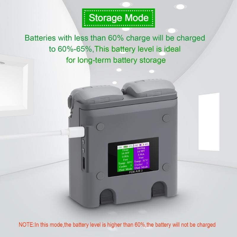 MultiFunction Two Way Drones Charging Station Charging Hubs with USB Port for Air 3 Drones Batteries with USB C Cable