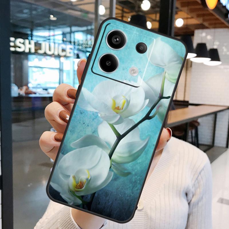 Orchid Flowers Colorful Case For Xiaomi Redmi Note 14 Pro 10 11 12 13 15 Pro Plus Redmi 15C 14C 10C 12C 13C 15 Cover