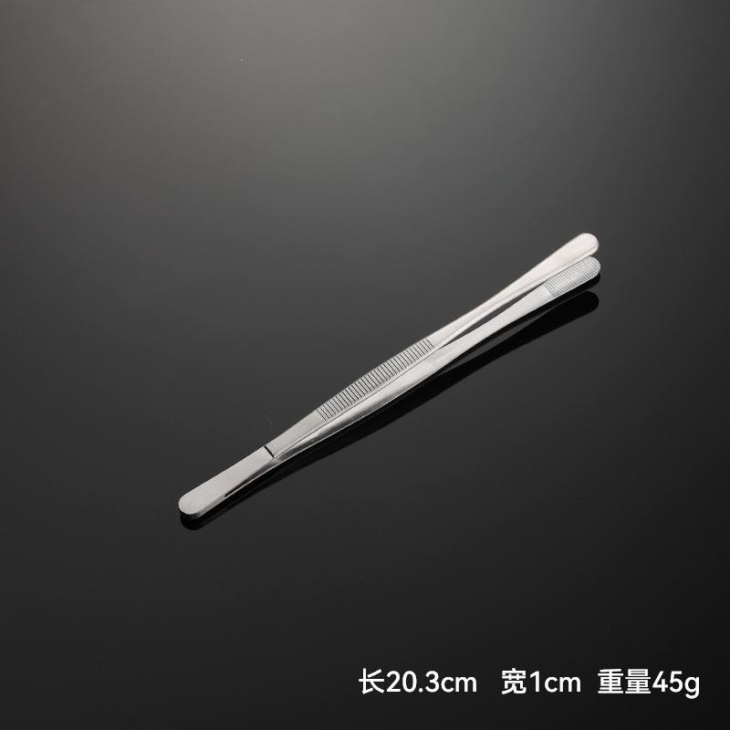 

430 Korean barbecue tweezers stainless steel barbecue clip steak clip barbecue clip golden extended thickened tweezers 20cm