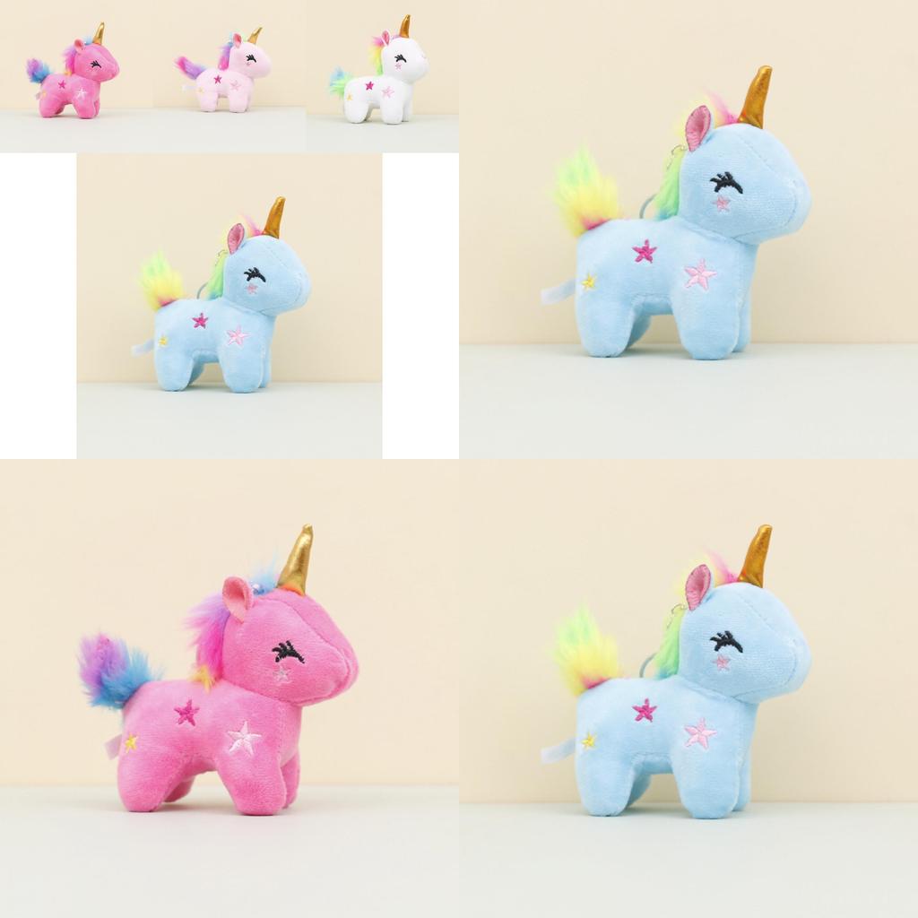 Adorable Unicorn Plush Keychain Cute Stuffed Animal Wedding Gift Bag Charm