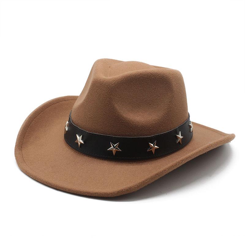 Minority Woolen Hat Men And Women Couple Hat Woolen Western Cowboy Top Hat Tide
