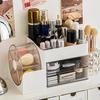 Storage Rack with Clear Windmill Shape Organizer Large Capacity Cosmetics Organizer Dustproof Cosmetic Case for Bathroom Desktop
