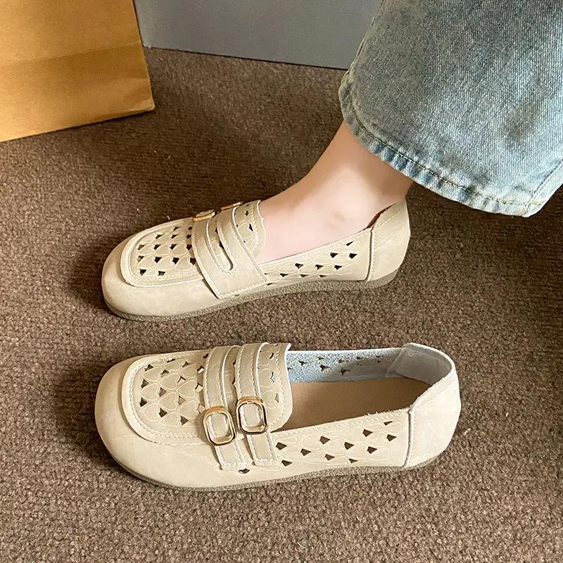 Fashion Ladies Footwear Breathable High Quality Fashion Elegant Dress Lastest Korean Style Low Price Luxury Brand 39 Women's Flat Shoes