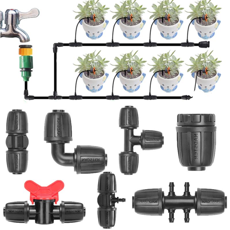 2Pcs/Lot 16mm PE Pipe End Cap Garden Watering Tube Connector Agricultural Irrigation Fittings Lock Catch Water Stop Joint