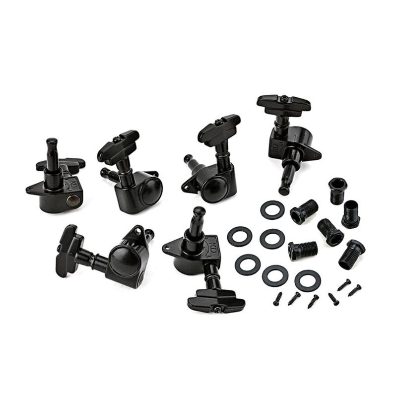 6Pcs Guitar Tuning Pegs 3R3L Tuner Machine Heads 1:21 Sealed Art Decor Rotomatic Tuners Head Replacement with 3 Colors