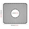 Honeycomb Silicone Kitchen Sink Mat Open Hole Design Anti Slip Scratch Proof Dish Drying Pad