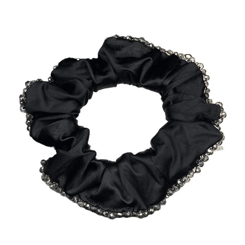 Luxury Crystal Satin Hair Tie for Women - Retro Light Ponytail Accessory