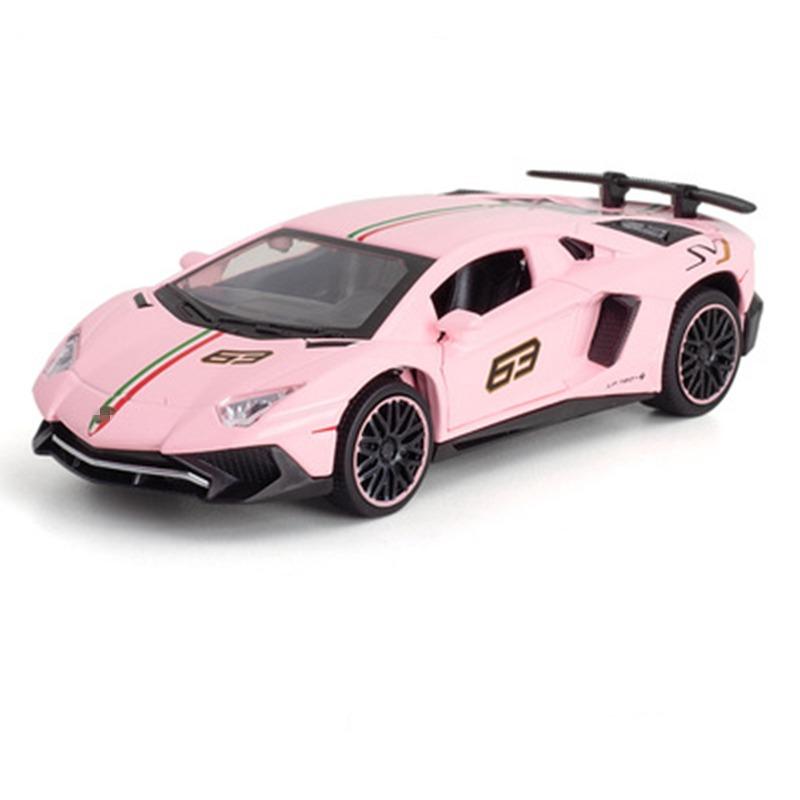 

1/32 Lamborghini Aventador LP780-4 Модель легкого спортивного автомобиля, литой под давлением металлический игрушечный транспорт, модель автомобиля, высокая имитация звука и света, детская игрушка в подарок