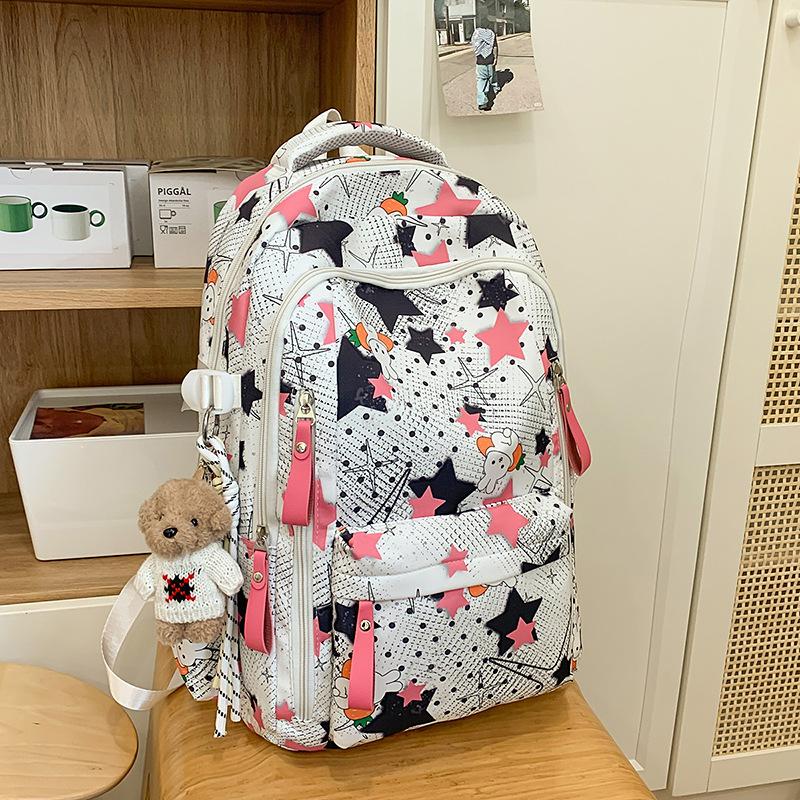 School bag High value backpack Junior high school casual simple fashion versatile light commute large capacity