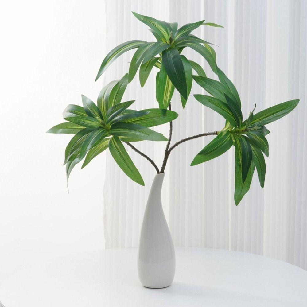 

Большие искусственные листья бамбука, зеленые растения ручной работы, искусственные растения, ветка, домашний свадебный декор зелёный