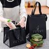 Cute Kitten Insulated Lunch Bag - Portable Bento Box Carrier, Polyester, Rectangular Shape for Students & Kitchen Use,for Return School,back To School