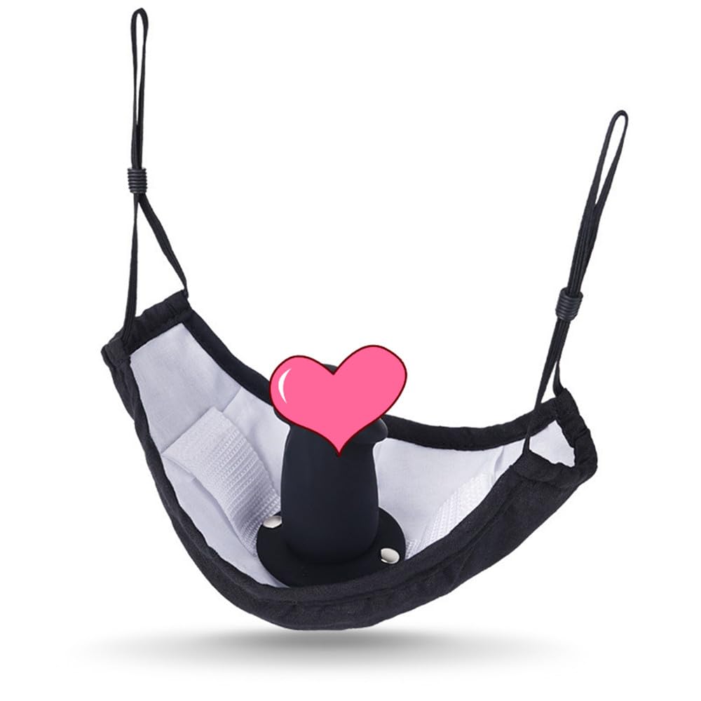 BAOQISHAN SM Mouth Removable Mouth Gag Intense Lip Opener Ring Full Silicone Mouth Adjustable Ear Cosplay Prop with Eye Mask Gag, Plug, Ball,