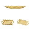 Golden Tray Jewelry Display Plate Kichen Food Fruit Round Stroage Organizers