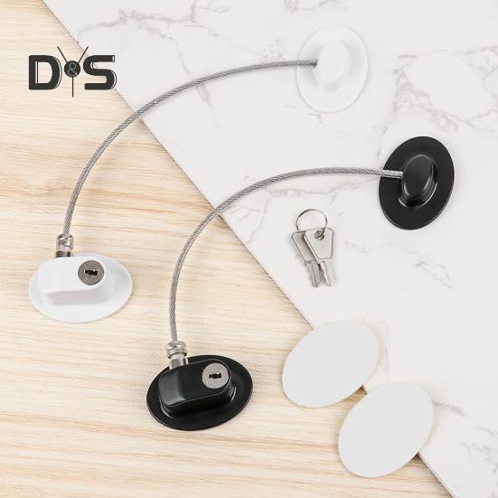 Stainless Steel Window Restrictor Lock Adhesive Door Window Lock with Keys Childproof Casement Window Anti Theft Window Cabinet Fridge Security Lock