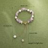 Purple Gravel Bracelet Women's Natural Stone Bracelet Pink Beaded Adjustable Drawstring Niche Jewelry