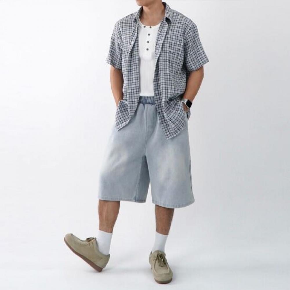 Onl Men Track 7 8 Denim Bermuda Shorts