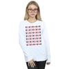 Disney Womens/Ladies Mickey And Minnie Christmas Hearts Sweatshirt
