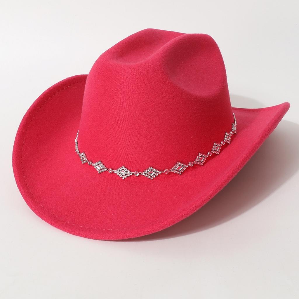 Sweet hats for men and women Party cowboy hat Unique three-dimensional diamond-shaped rhinestone accessory belt for concerts and vacations