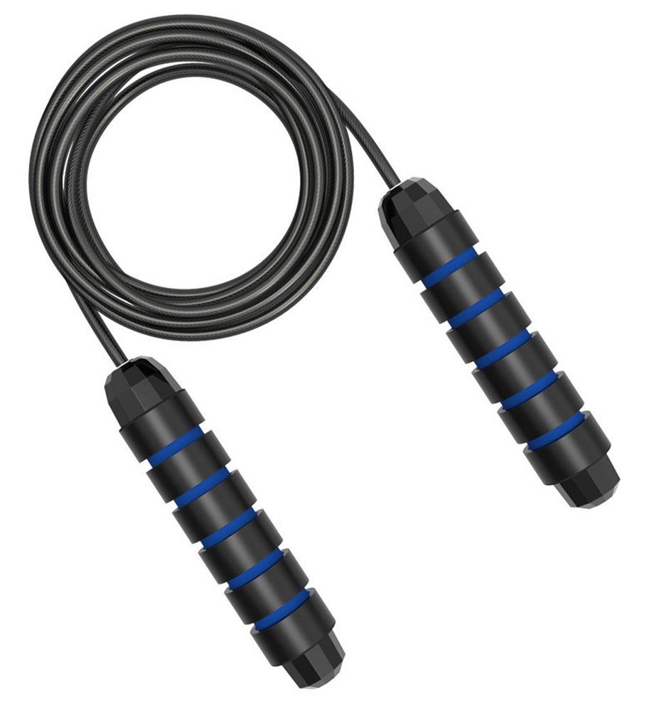 Adjustable Weighted Jump Rope with Diamond Pattern Steel Wire Cable Ergonomic Handles for Fitness Training Speed and Endurance Exercises