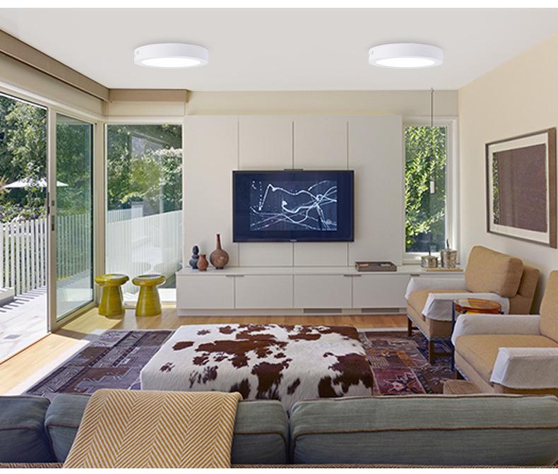 Surface Mounted LED Downlight Panel: Square/Round Fixtures, No Cut-Out Needed