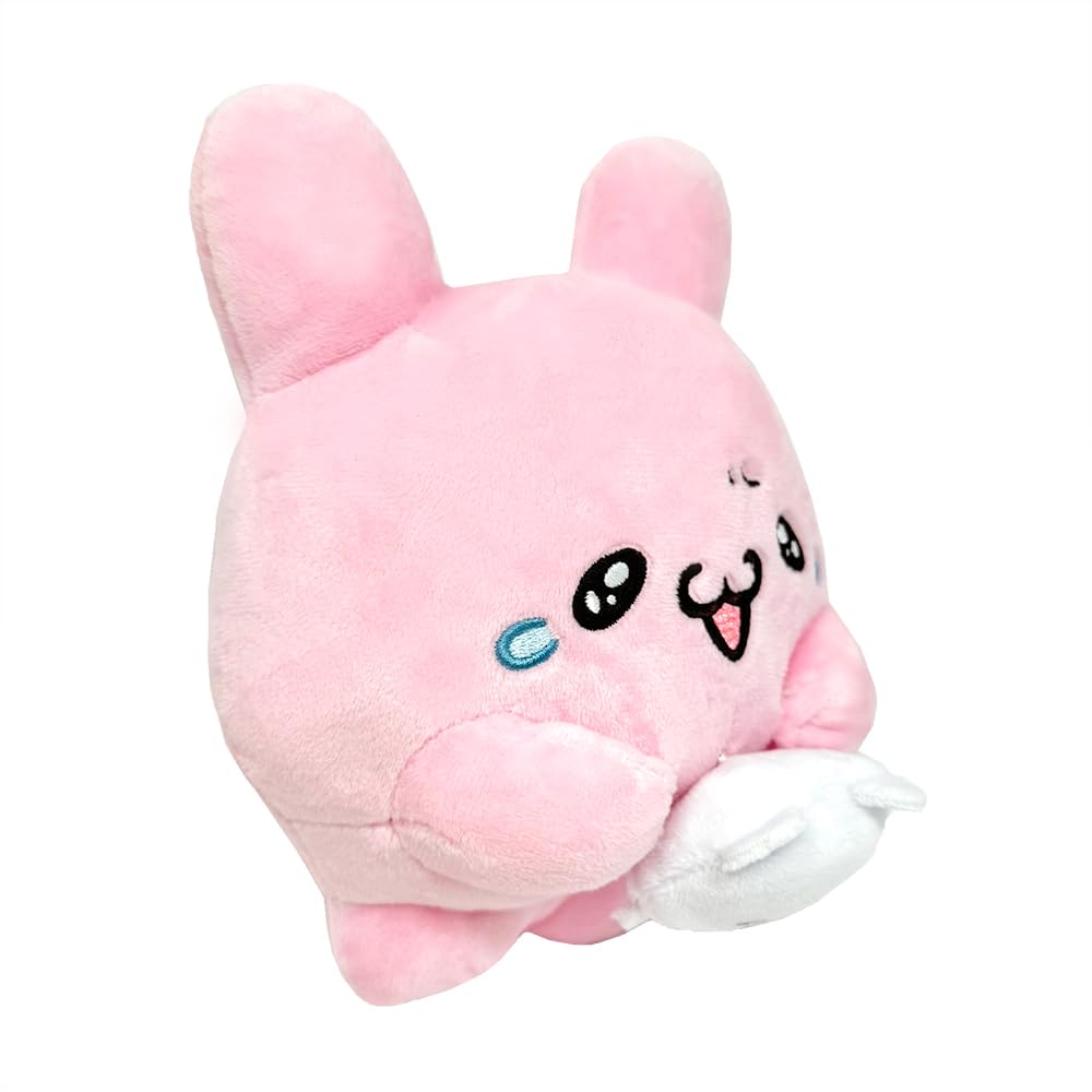 Loveys Shivering Plush Mascot Sumoppi Pyonchie, Approx. 16cm, with Toy Diamond (Pyonchie (Pink))