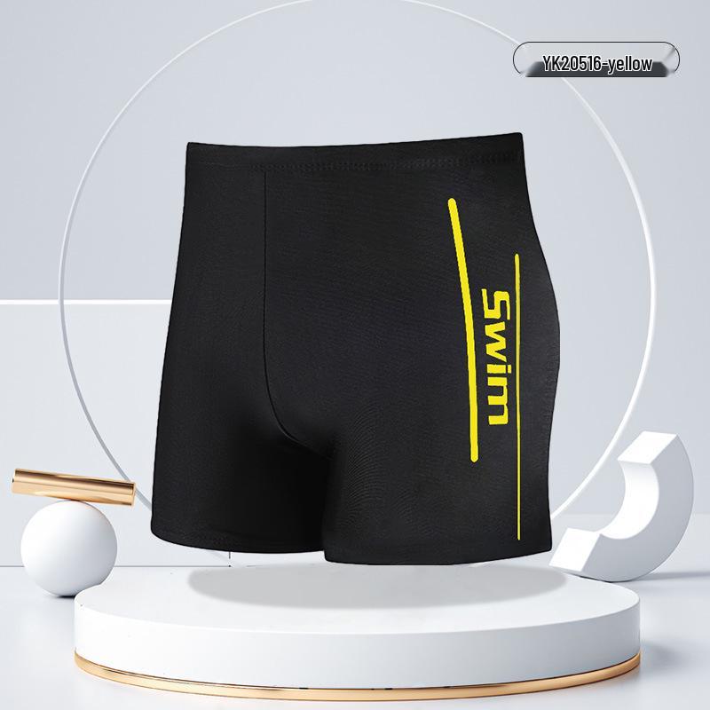 2024 Men's Quick-Dry Anti-Embarrassment Swimsuit: Fashionable, Breathable, Professional Flat-Angle Trunks