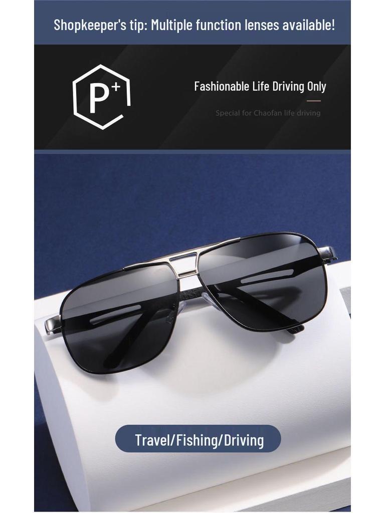 Day-Night Polarized Photochromic Sunglasses: Anti-Glare, HD Vision for Fishing & Driving