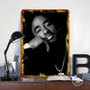 Tupac Shakur Portrait Printed Poster Customized Wall Art Retro Vintage Metal Tin Signs for Decoration Bedroom Decorations Decor