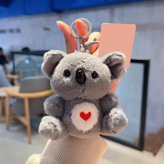 Doll Keychain Plush Koala Soft Toy with Sound Shake Function Stress Relief Mini Keys Bags Suitcases Pendant