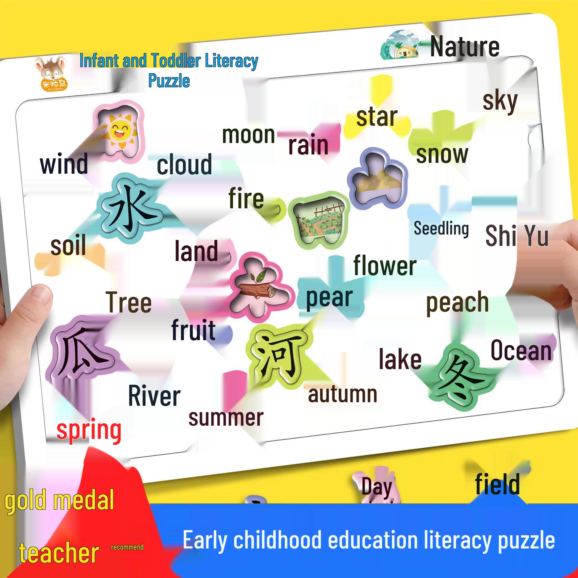 Children s Literacy Jigsaw Puzzle Cards: Educational Toy for Ages 3-6