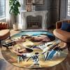 1pc M-Messi4 Carpet, Round Rug, Comfortable, Suitable for Entryways, Living Rooms, Office, And Bedrooms, Christmas Decoration