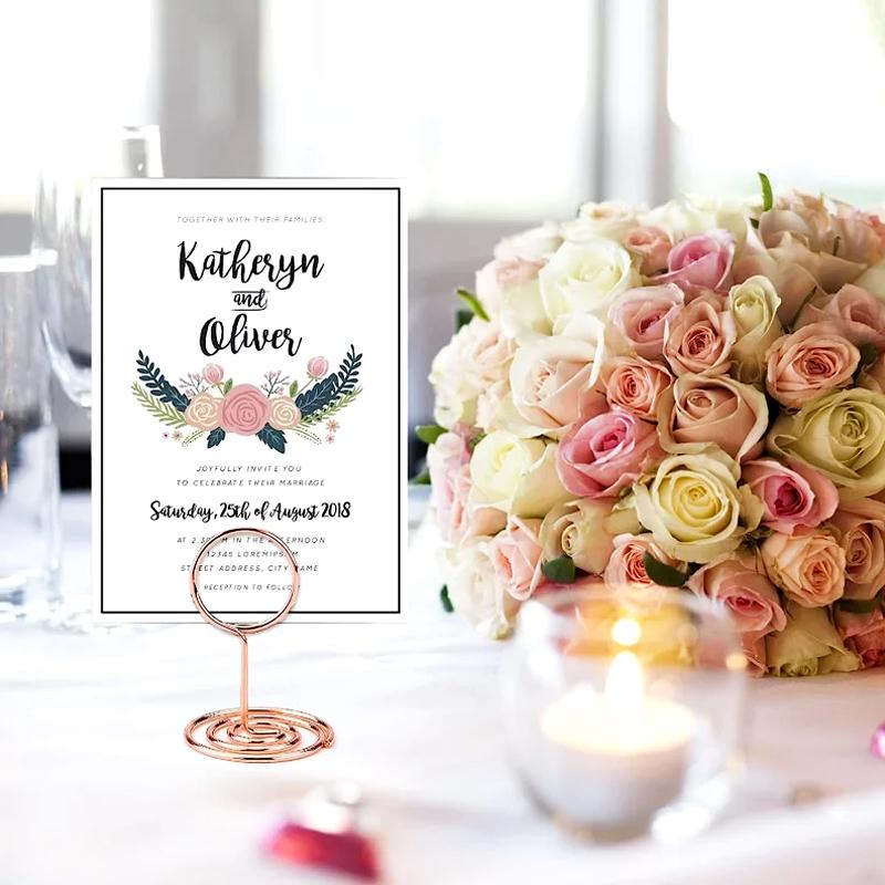 10/15Pcs/Pack Name Sign Card Clip Home Decoration Metal Theme Parties Birthday Sturdy Table Number Wedding Place Card Holders