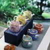 Enamel Painting Tea Pot Porcelain TeaPot Home Ceramic Chinese Tea Set Chinese Color Painting Hotel Restaurant Kettle About 300ML