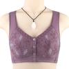 Women's Middle-aged And Elderly Large Size No Steel Ring Front Buckle Wide Shoulder Strap Soft Cotton Cup Bra