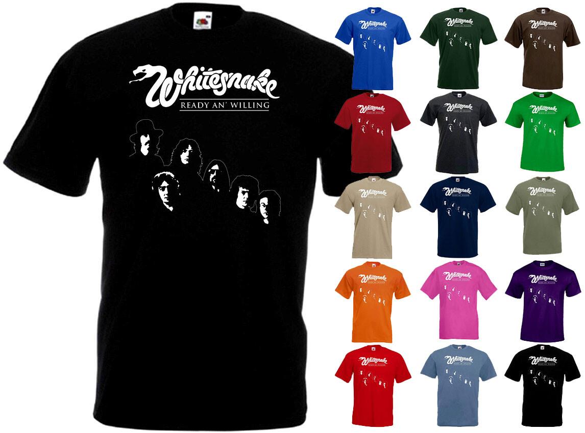 Whitesnake Ready an  Willing T-shirt hard rock band all colors all sizes S5XL S