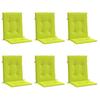 Garden Chair Cushions for Low Back Chairs 6 Pcs Neon Green 100 X 50 X 3 Cm