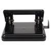 2 Hole Punch Handheld Antislip Effort Saving Heavy Duty Black Daily Paper Puncher for Classroom Offi