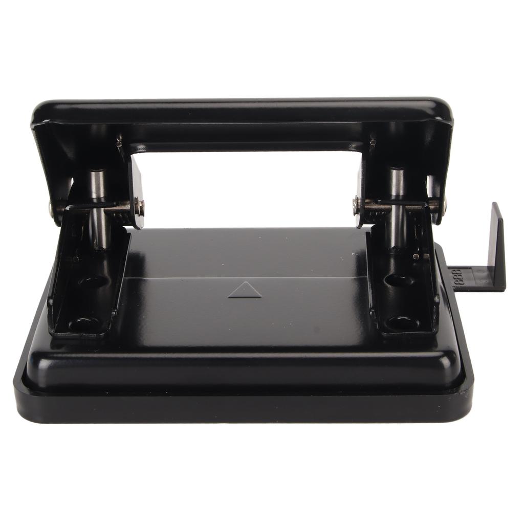 2 Hole Punch Handheld Antislip Effort Saving Heavy Duty Black Daily Paper Puncher for Classroom Offi