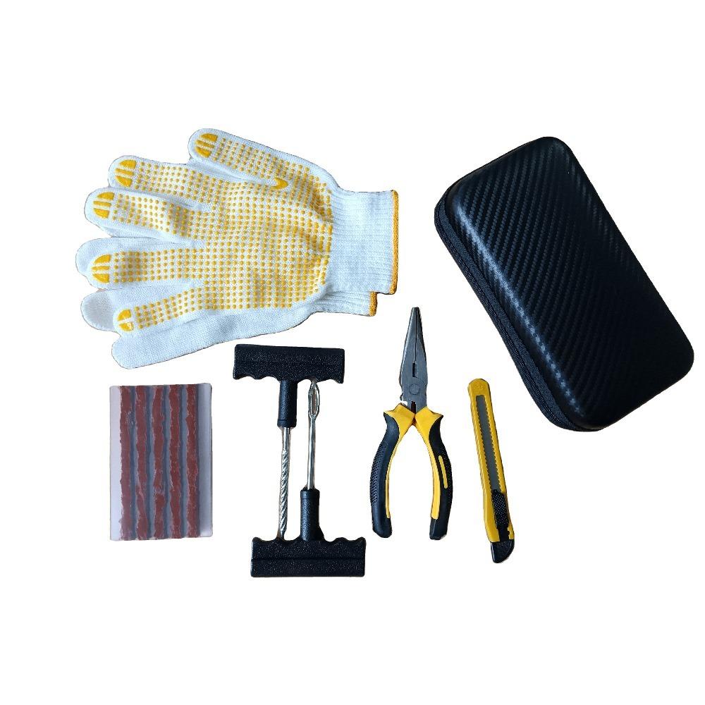 Tire Repair Tool Set, Bicycle Tire Piercing Plug, Portable Car Manual Tool Repair Kit, Moto Tubeless Tire Piercing Repair Kit