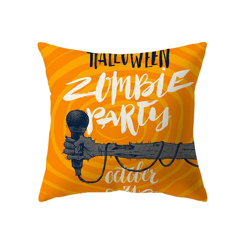 Devil Pumpkin Throw Pillow Cover Halloween Theme Throw Pillow Cover Sofa Chair Bed Cushion Cover Home Decor